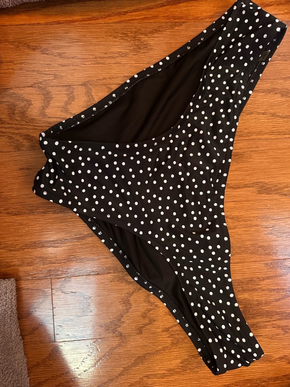 Victoria Secret Cheeky bottom- Black with White Polka Dots